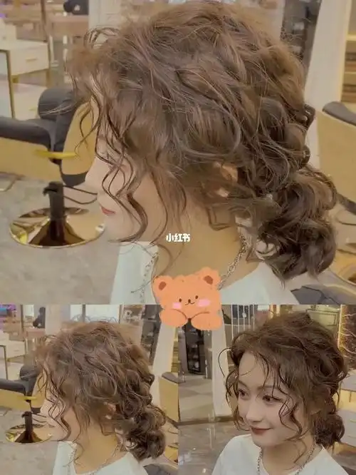 73头发细软塌少妹子最适合的法式蛋卷头