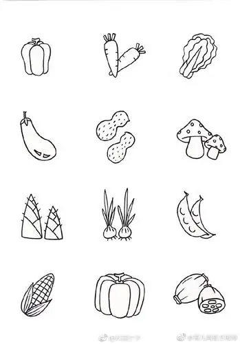 超大一波食物类简笔画啦孩子今天吃了啥还想吃些啥