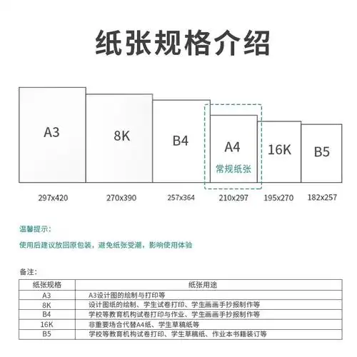亚太森博 拷贝可乐70ga4百旺80g打印纸复印纸办公白纸b4b5草稿8k16k
