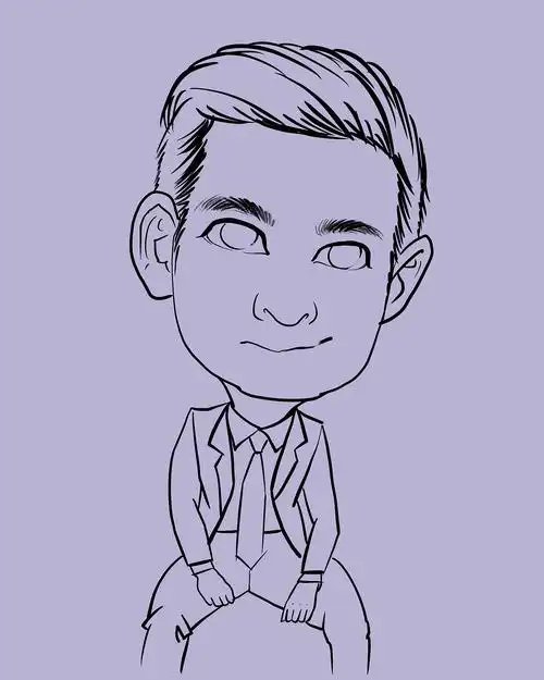 夸张风格手绘人物