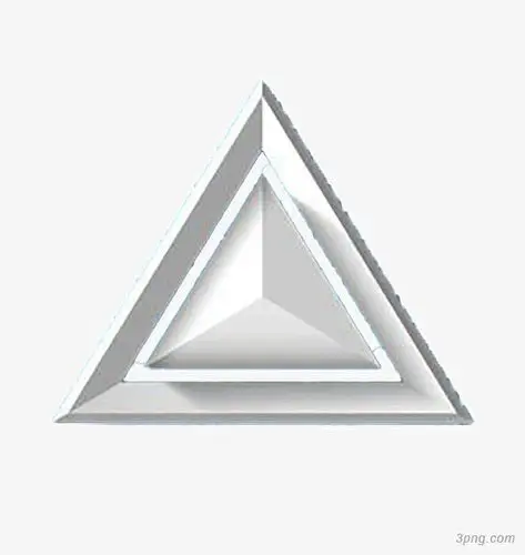 银白色三角形png素材透明免抠图片-其他元素