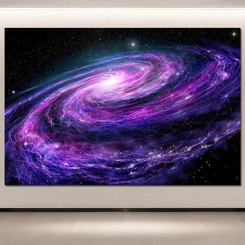 新款炫酷宇宙太空星球装饰画银河系天体图星空黑洞自粘墙面画xk14