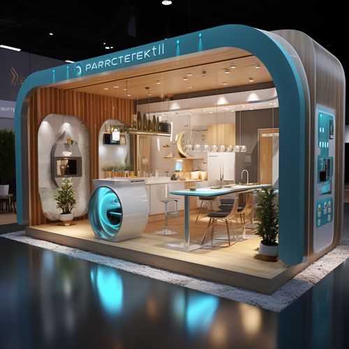 展位设计展台展馆展厅商场橱窗企业活动标摊大型展会3d效果图代画