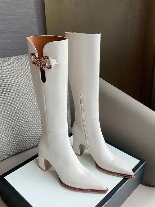 大金链尖头高跟长靴气质拿捏死死的高级60