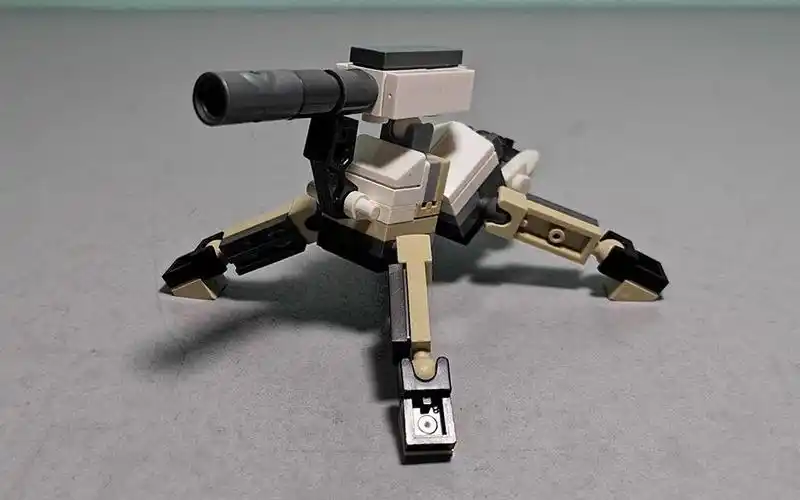 乐高moc教程变形金刚炮塔机器狗拼搭指南