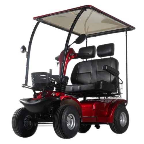 老年电动车双人助力接送四轮电瓶代步车