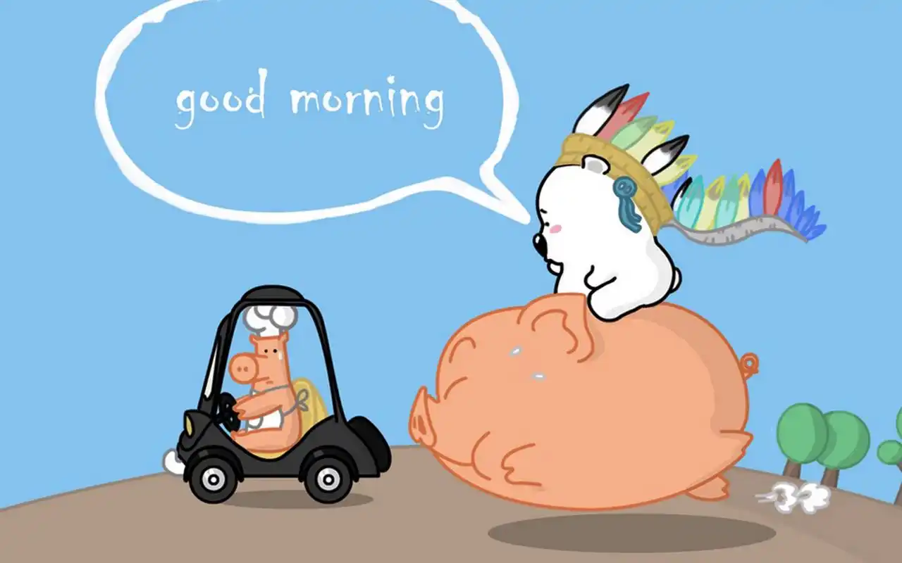 可爱呆萌小囧熊卡通图片桌面壁纸