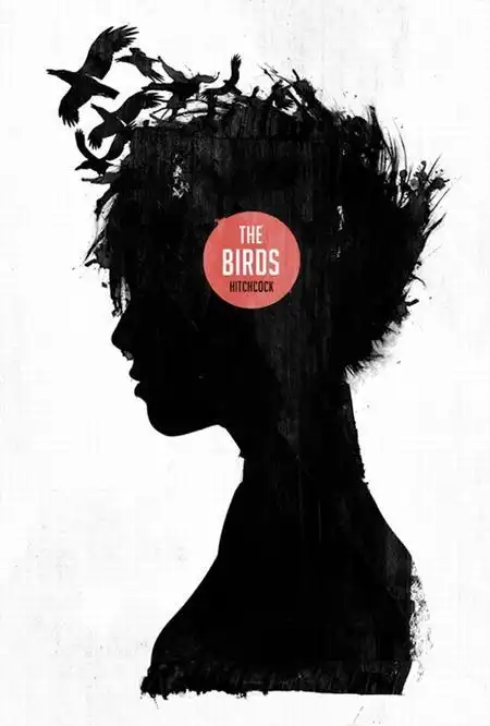 希区柯克经典电影四款海报全新简约派设计图