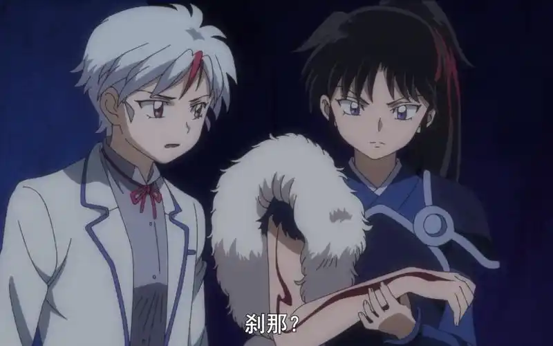 半妖的夜叉姬第二十三集刹那可以从身体里取出自己的刀杀殿的血是真的