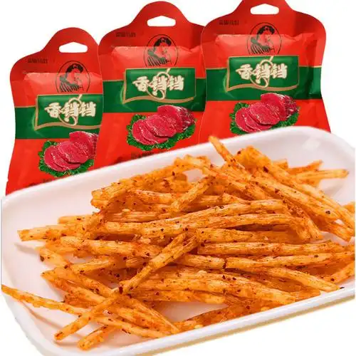 《香铛铛辣条批发辣零食超辣网红小时候怀旧特产休闲小吃辣面条 5包