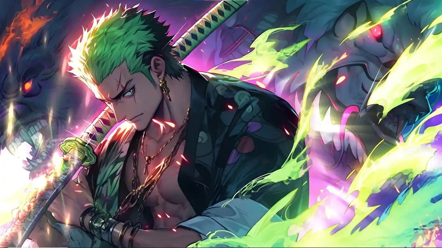 壁纸推荐.1.佩林清水呀-海贼王-大剑客索隆 作者:佩林清水 - 抖音