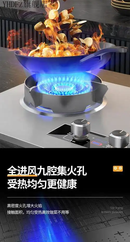 华润百尊燃气灶天然气台 燃气灶家用双灶天然气猛火台嵌入式液化气