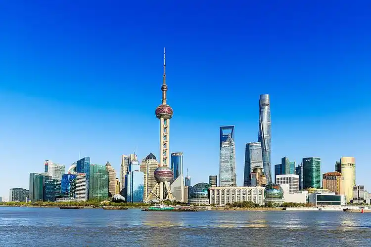 蓝天下的上海外滩_高清图片_全景视觉