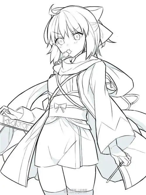 作业:动漫线稿零基础入门学习之主线与辅线的画法练习 - 阿寻