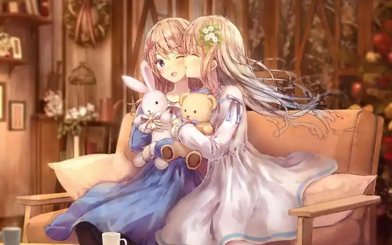 动漫姐妹花桌面壁纸(5/7)