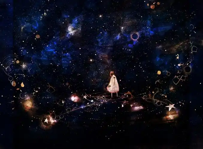 p站美图日本画师katsuo作品星星点点的银河少女梦