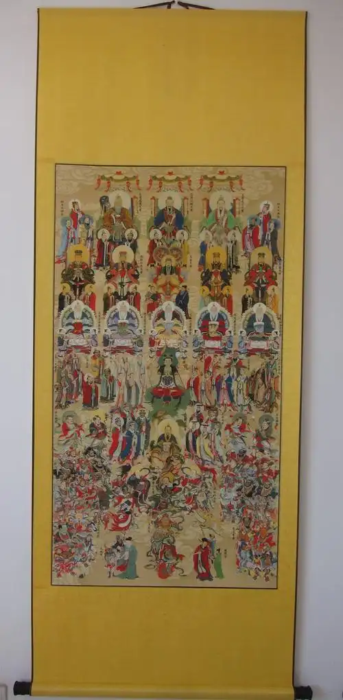 道教百仙全神神图书法对联中堂道场神像法事现代装饰画