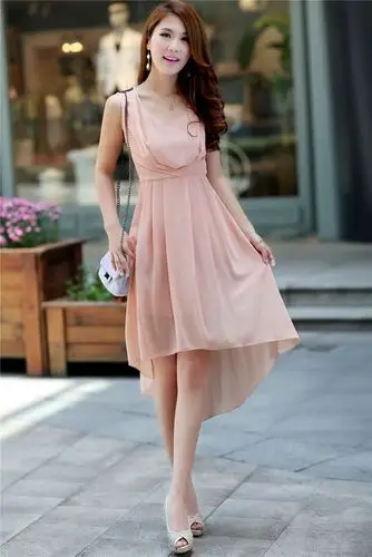 2013新款韩版高档无袖连衣裙实拍修身蕾丝拼接雪纺裙长裙1件起批图片