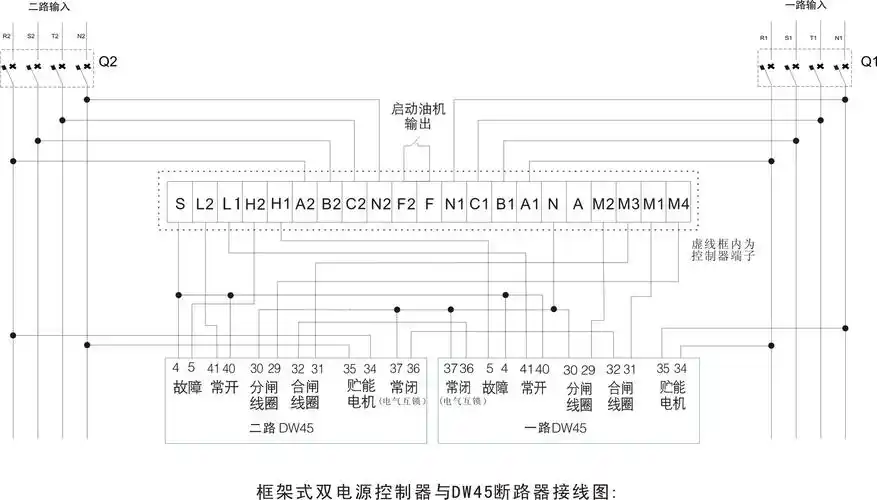 九,控制器与执行断路器接线图