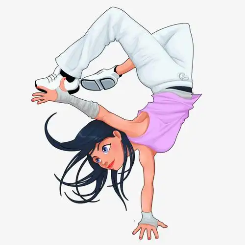 原创手绘五四青年节嘻哈派对街舞说唱音乐男孩人物