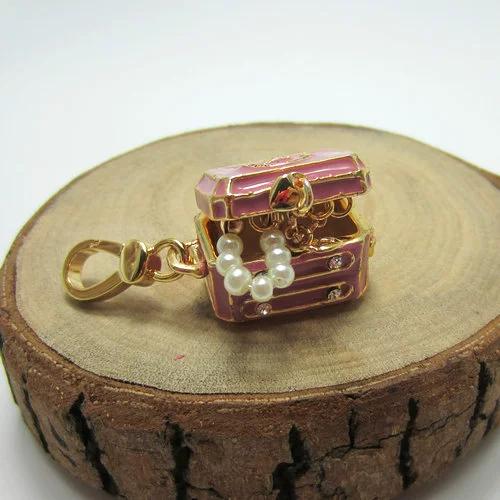 时尚可爱   紫色可打开百宝箱  项链 手链 吊坠--j8041