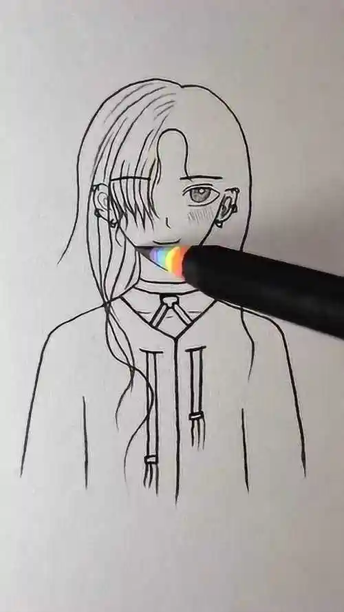 画漂亮的动漫女孩好像有点难画