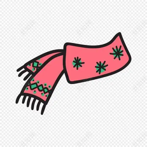 围巾卡通彩色简笔画