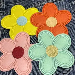 时尚布贴补丁贴花朵刺绣百搭无痕大号破洞贴衣服鞋子绣花装饰图案