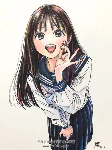 画师博hiro明日酱的水手服作者手绘美少女130p