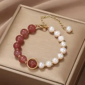 天然淡水珍珠手链女网红手镯学生闺蜜韩版ins小众设计个性手饰潮