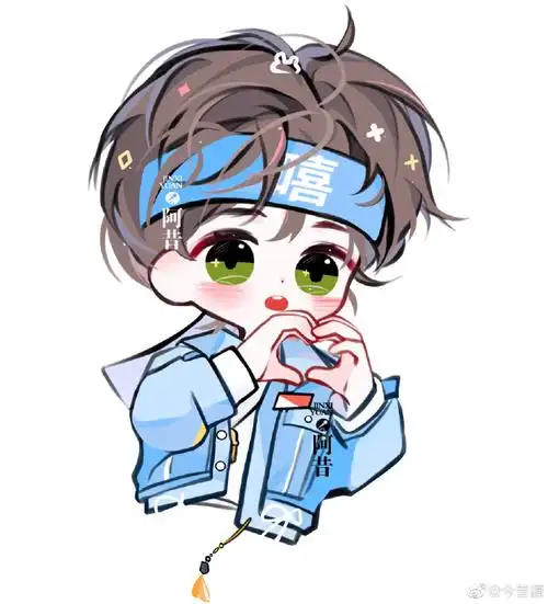 王源奇异剧本鲨#饭绘q版造型的剧本鲨小源,好可爱#王源抓马式领