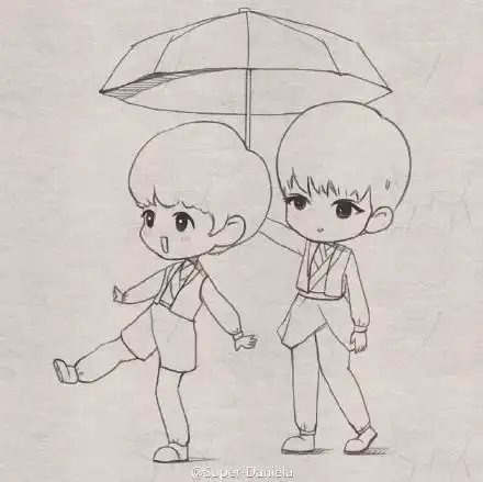 简笔画人物tfboys