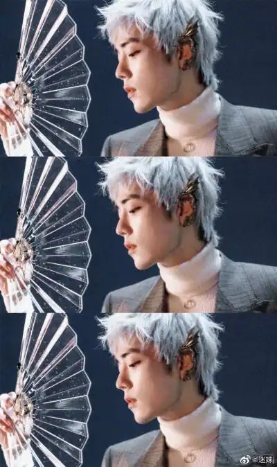 肖战200113‖时尚芭莎银发精灵造型