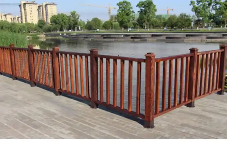 户外防腐木护栏围栏庭院阳台露台道路草坪碳化木栅栏木护栏木栏杆