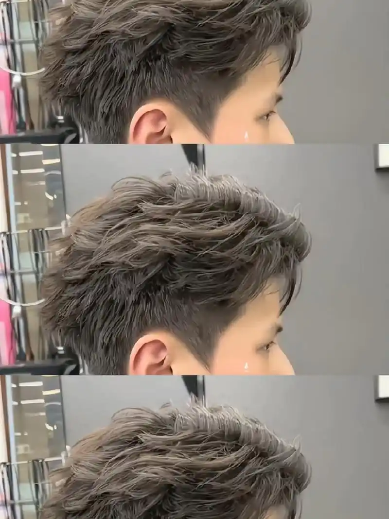 韩式三七微分蝴蝶烫|||男生都适合的发型韩| 韩式三七微分蝴蝶烫