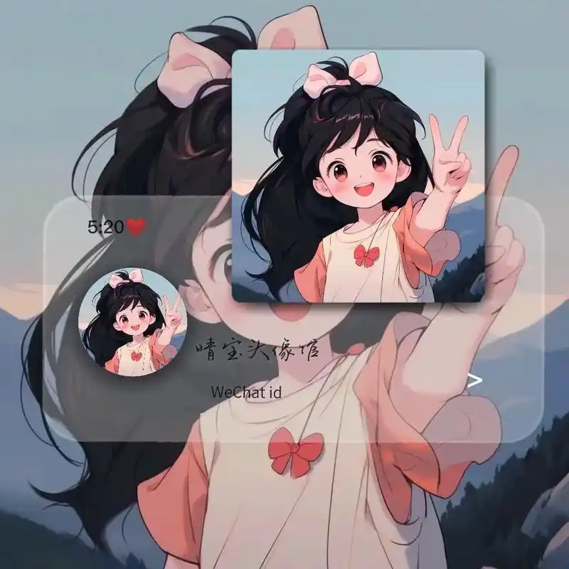 2024年微信头像女士卡通简笔 - 抖音