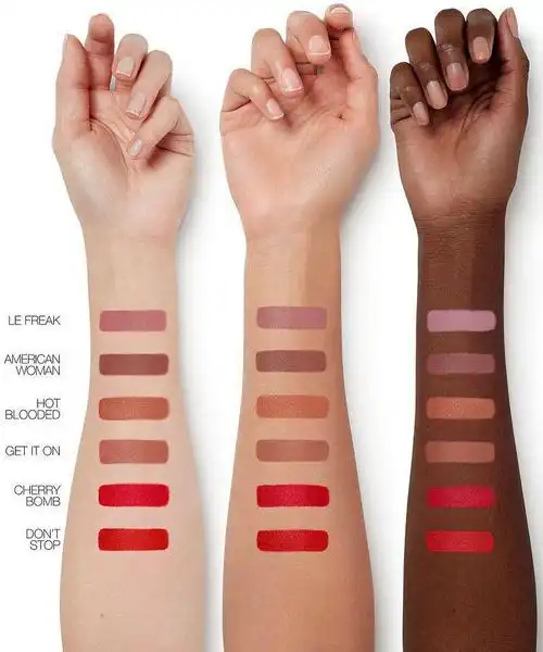 官方三组不同肤色试色图