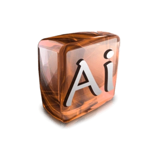 创意ai图标 水晶 立体 3d