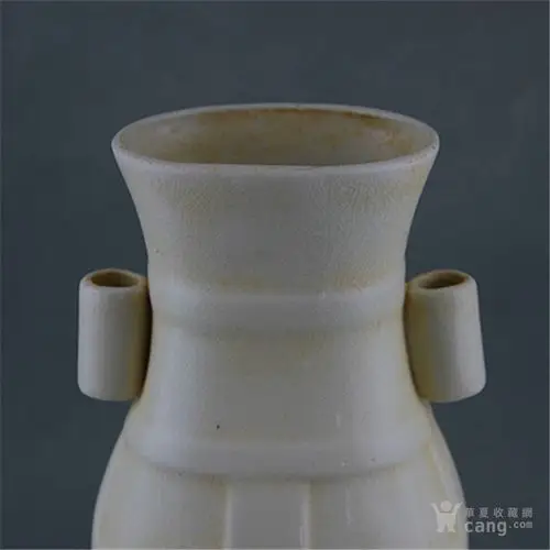定窑白釉开片贯耳瓶图片_来自藏友xuben456123_陶瓷_地摊交易_华夏