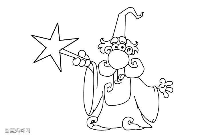 巫师简笔画图片