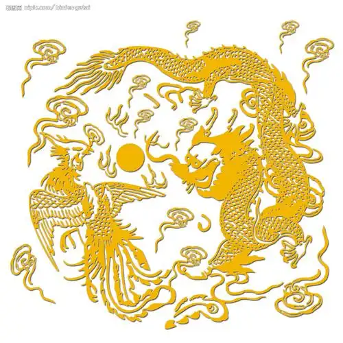 谁能帮我找到龙凤图啊?注明有红日的!