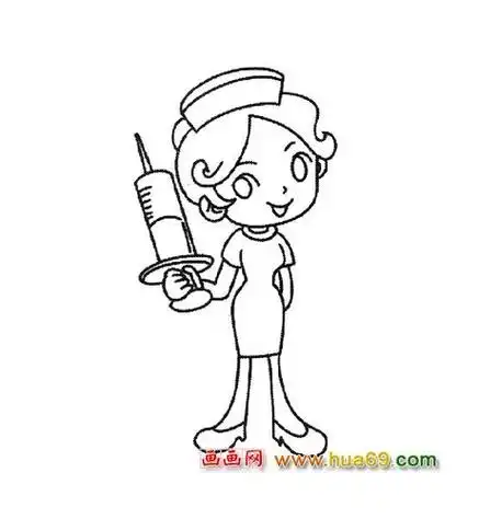 拿针管的医生4简笔画