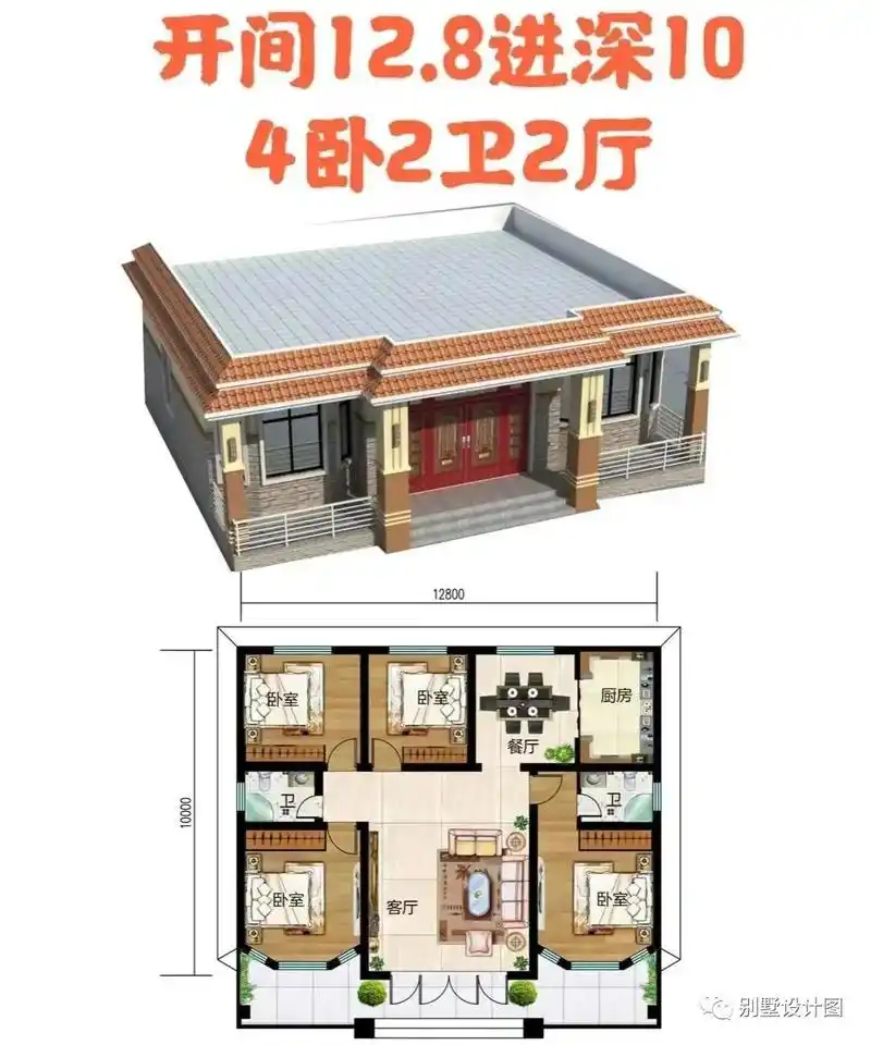 5款新款农村自建房一层别墅,代表聚财聚福,可别错过收藏!