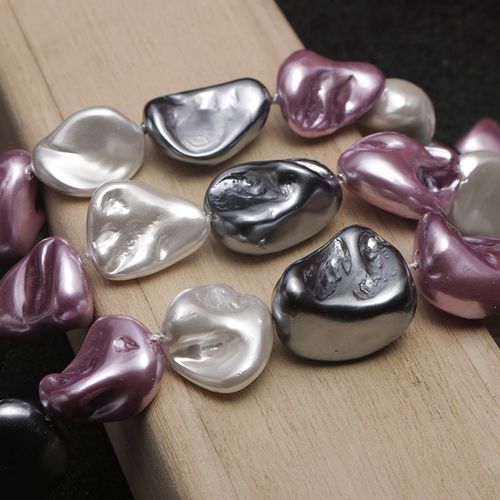 天然深海异形贝壳珍珠 通孔牙齿形贝珠散珠 diy手工项链耳环配件