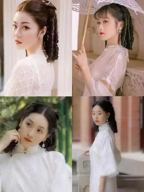 罗马卷假发公主卷马尾宫廷蝴蝶民国油条卷影视旗袍民国卷发