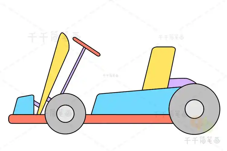 卡丁车简笔画
