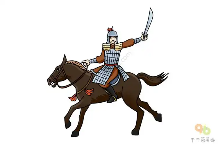 轻骑兵简笔画