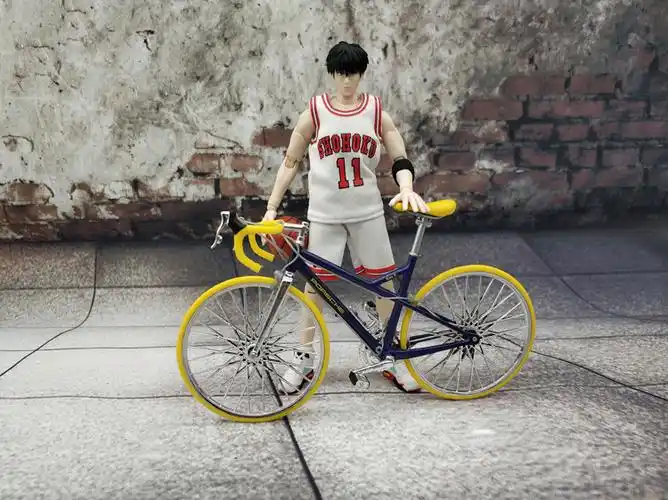6寸兵人可动人偶灌篮高手流川枫合金自行车单车shf潮玩盲盒