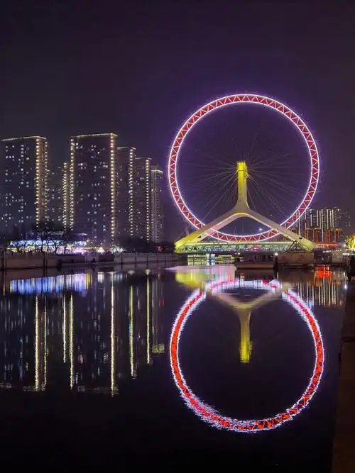天津摩天轮夜景