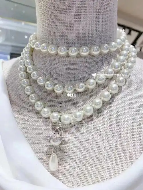 viviennewestwood三层水滴珍珠项链78